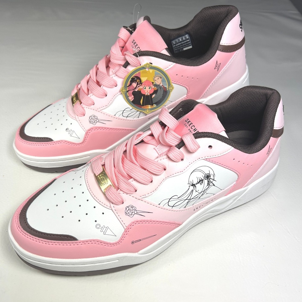 Skechers Spy x Family Sneakers Mens 12 Pink Koopa Anime Anya Yor Loid 183901